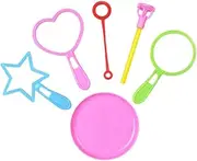 PERSELOSO 6Pcs Colorful Bubble Wands Set Outdoor Party Favors for Safe Bubble Tools for Backyard Beach Pool Activities Fun Giant Bubble Maker