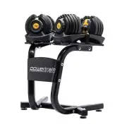 NNEDSZ 48KG Adjustable Dumbbell Set With Stand - Gold