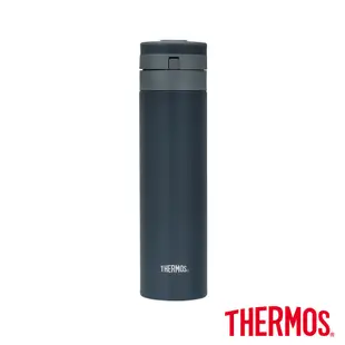 THERMOS膳魔師 不鏽鋼超輕量自動上鎖真空保溫瓶450ml-芝麻灰(JNS-454-DGY)