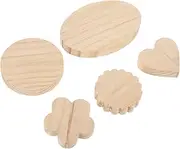 BRIGHTFUFU 5 Pcs Wooden Doll Display Stand Soft Pottery Figure Base Craft Display Rack for Dolls and Models for Organizing Collectibles and Figurines