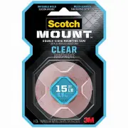 Double-Sided Mounting Tape, Clear, 1 x 60-In. 410H