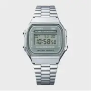 CASIO A168WA-3AY Stainless Steel Quartz 30M WR Unisex Metal Wrist Watch
