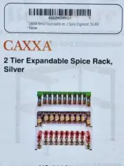 CAXXA 2 PK 2 Tier Mesh Kitchen Counter-top or Wall Mount Spice Rack Storage..