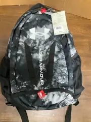 Under Armour 1361176-018 Backpack Hustle 5.0 Adult Black Gym Bag BLACK WHITE
