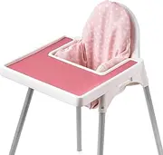 Dadouman Inflatable Supporting Cushion for IKEA High Chair, Baby High Chair Cover with Inflatable Cushion Insert (Pink Dots)