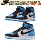 Nike GS Air Jordan 1 Retro High OG University Blue UNC Toe FD1437-400 3.5Y-7Y