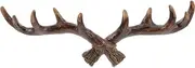 Outanaya Retro Antler Shape Hat Hanger Vintage Coat Racks Key Hooks Wall Decor Hooks for Home