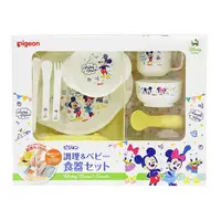 在飛比找DOKODEMO日本網路購物商城優惠-[DOKODEMO] 鴿子烹飪嬰兒餐具套裝米奇和朋友P2