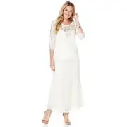 NWOT ANTTHONY 3/4 SLEEVE LACE GOLD FOIL TOP + MATCHING BIAS CUT LACE MAXI SKIRT