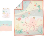 Ocean Mist 3Piece Crib Bedding Set, Multicolor