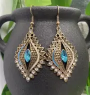 2.5” Bronze-tone Earring Set Bohemian Retro Drop Dangle New Free Ship B1781