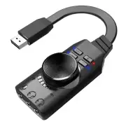 New USB External Sound Card Virtual 7.1 Channel Adapter Plug For PC Laptop PS5 G