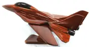 F14 Tomcat Wooden Model Airplane Mahogany-W- Personalized Plaque