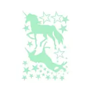 Unicorn Glow In The Dark Stars Wall Stickers Kids Bedroom Decals Diy Decor
