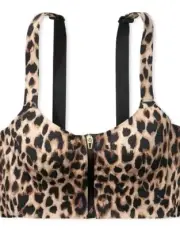 Victorias Secret 34B Knockout Medium Support Long Line Front Close Sports Bra