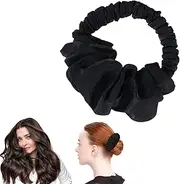 OUDQFCJ Heat-Free Curler, Heat-Free Curler for Sleeping, No Heat Curls for Long Hair, Soft Sleep Tie Scrunchie, Black