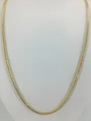 20" 14K Yellow 1.5mm Gold Franco Chain Necklace Lobster Clasp Closur (AP1138616)
