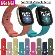 For Fitbit Versa 3 / Sense Silicone Wrist Band Replacement Wristband Watch Strap