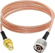 ROBAUN Wireless Antenna Extension Cable SMA Male Female RP to N Plug Jack with Nu Pigtail Adapter RG316 15cm(Type3,15CM)