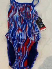 Speedo Flyback Endurance+ Red/White/Blue Size 28