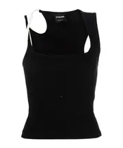 cut-out tank top L Black