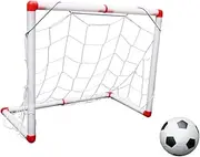 1Set Mini Football Goal with Net Inflatable Soccer Ball Pump Indoor Sports for Weather Resistant Portable Soccer Goal for Backyard Park Gym Activities