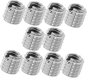 10pcs Thread Repair Inserts for Computer Lighting Fixtures Stainless Steel Female Thread Coupling Nut Thread Adapters Sleeve Reducing Nut Replacement Set Thread Repair Kit