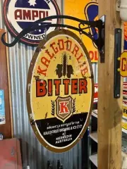 KALGOORLIE BITTER METAL SIGN DOUBLE SIDED WITH HANGER HEAVY DUTY