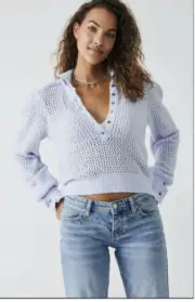 Free People Peri Ice Care Snowdrift Pullover Sweater Size XS NWT $138