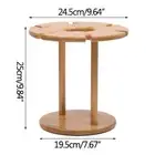 Handcrafted Solid Wood Wine Rack with Hanging Glass Holder - Kitchen Storage Org