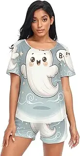 [RPLIFE] Cute Cartoon Women's Pajamas Shorts Set, Matching Sets Women Loungewear, Cute Cartoon, X-Large