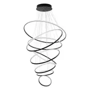 Crown 8 Ring Pendant Light 3000k/5000k in Black, Chrome or Gold
