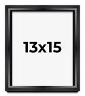 13x15 Shadow Box Frame Black | 1.25 inches Deep Real Wood Contemporary Shadowbox