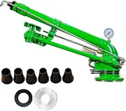 AISINILALAO 2" Lawn Sprinkler, 360° Large-Area Watering Spray Set, Farm Irrigation Sprinkler with 7 Replacement Nozzle for Farm, Lawn,Garden Irrigation(Green)