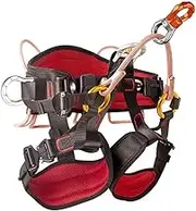 Climbing harness for high-altitude working,rapelling,tree climbing thick waist protection safety belt,detachable full body safety harness with universal ring,fall arrest harness seat belt