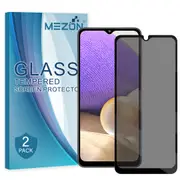 [2 Pack] Privacy Anti-Spy Full Coverage Samsung Galaxy A22 5G (6.6") Tempered Glass Premium 9H HD Screen Protectors by MEZON (Galaxy A22 5G, Privacy)