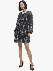 domino dot swing dress