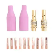 14Pcs MB-15AK Welding Torch Consumables 0.8mm Contact Tips Gas Ceramic4417