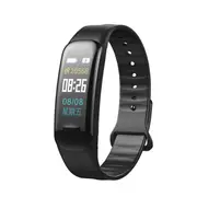 C1 0.96'' TFT Color Screen IP67 Waterproof Smart Watch Heart Rate Monitor Smart Bracelet BLACK COLOR
