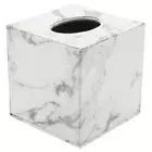 Marble Square Square Tissue Box PU Leather Roll Holder Toilet Box Napkin 6191