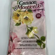 Vintage Cannon Monticello Pink Floral Pillowcases Set Of 2 Standard New Nos