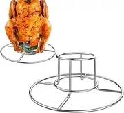 Beer Can Chicken Holder for Grill | Grilled Chicken Rack Stainless Steel Heat-Resistant | Household Outdoor Roasting Stand, Polished Vertical Chicken Roaster for Tender and Juicy Chicken