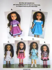 NG Creations Sewing Pattern for Outfits & Boots fit 14" Heart For Heart Dolls