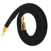 High Class Luxury Black Velvet Cord with Polished Silver Plated Snap Hooks