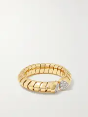 [Marina B] Marina B - Trisolina 18-karat Gold, Silver And Diamond Ring - 5 5 Gold