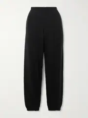 [SKIMS] SKIMS - Cotton-blend Fleece Track Pants - Onyx - Black - L L Black