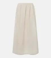 [Asceno] Asceno Rafaela cotton and linen maxi skirt AU 14 white
