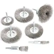 FPPO Stainless Steel Wire Wheel Brush & Crimped Cup Brush Kit for DrillFine Wir