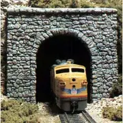 Woodland Scenics C1155 N-Scale Single Track Tunnel Portal, Random Stone (2)