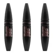 3PK Maybelline 9.5ml Lash Sensational Luscious Mascara w/ Oil Very Black 07